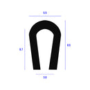 Black EPDM U-Channel Profile For 2mm Panel