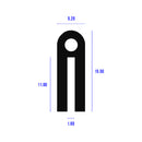 Flexible EPDM Door Seal With 1mm Panel Channel Base: 5mm x 15mm