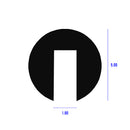 Rootes Type Black PVC Over Rider Section Round Channel 5mm