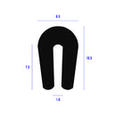 Black Neoprene U-Channel Sealing Solutions 1.6mmx7.5mm