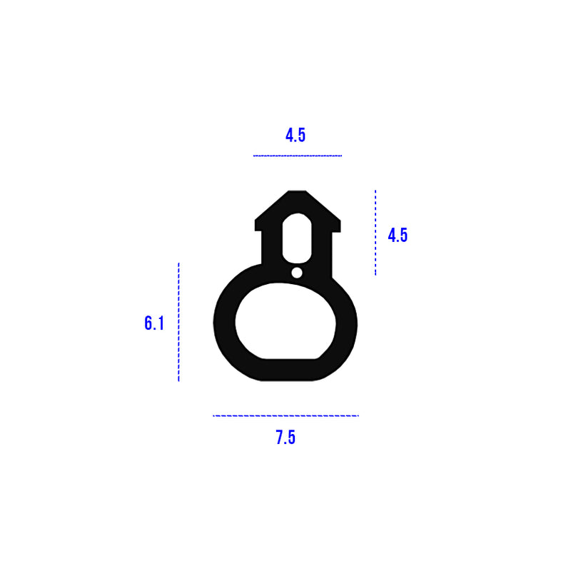 Heavy Duty UPVC Black TPE Bubble Gasket Seal - 350m