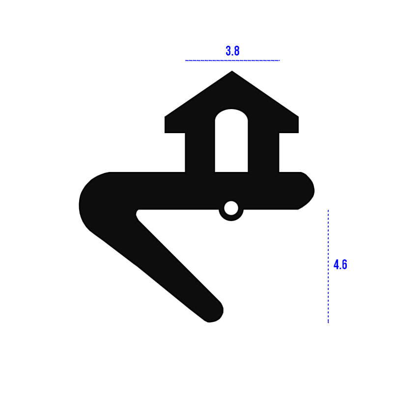 High Performance UPVC Black TPE Flipper Gasket Seal - 300m