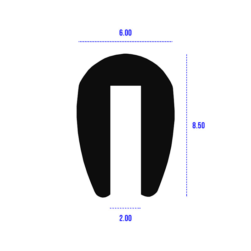 Versatile U-Channel Black EPDM Trim Ideal For 1.6mm Panel Edges