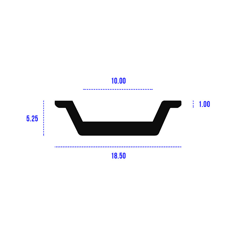 Grey PVC Awning Rail Insert For Bailey Caravans - Durable and Precise Fit