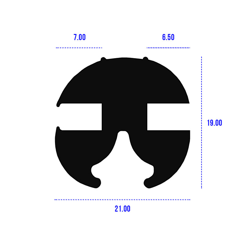 Weatherstrip Black EPDM Claytonrite Profile For 4.75mm Glass &amp; Panel Sections