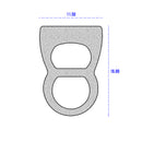 Black EPDM Sponge Rubber Door Seal With Self-Adhesive Backing