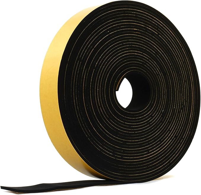 5M Weather-Resistant 12mm Neoprene Sponge Strip for Sealing & Cushioning