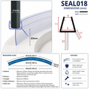 Pre-Curved Shower Screen Seal for Curved Glass Installations (850mm)