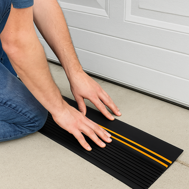 Universal Garage Door Weather Seal Heavy-Duty Rubber Strip with Anti-Slip for Indoor & Outdoor Use