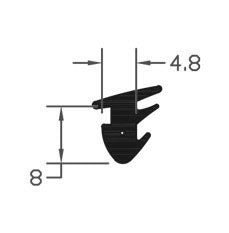 High Quality Black TPE Wedge Gasket Seal For Windows & Doors - 175m