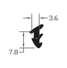 High Impact Black TPE Wedge Gasket Seal For Ultimate Sealing Solution - 200m