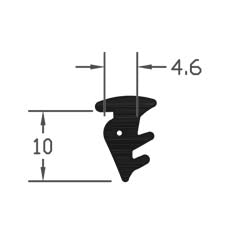 High Performance Black TPE Wedge Gasket Seal For Door Sealing - 200m