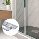 Chrome Magnetic Shower Screen Seal for 6-8mm Glass (Pair, 2000mm)