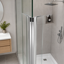 Chrome Magnetic Shower Screen Seal for 8-10mm Glass (Pair, 2000mm)
