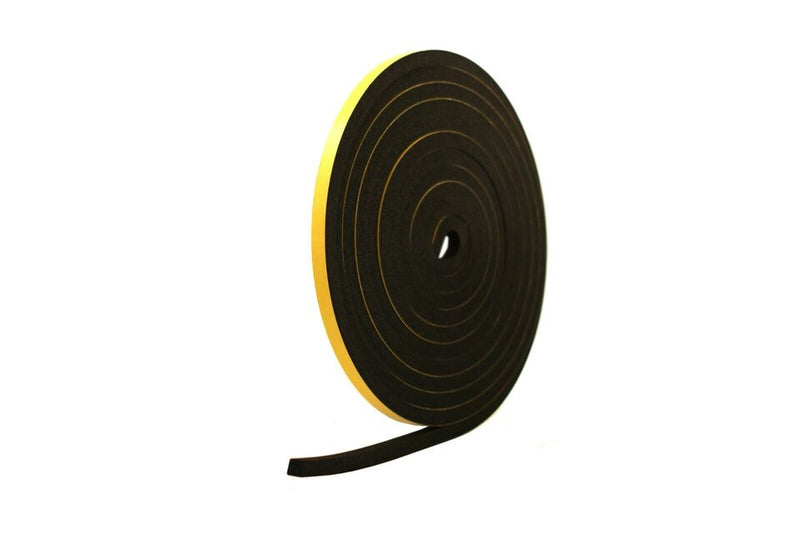 Premium Neoprene Self adhesive Sponge Strip Roll - 12.5mmx6mm x 10m