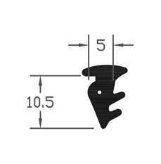 Premium Grade Black TPE Wedge Gasket Seal For Household Use - 175m