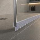 Tapered Shower Screen Seal in Clear PVC for Uneven Gaps (900mm)