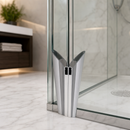 Chrome Magnetic Shower Screen Seal for 4-6mm Glass (Length 2000mm)