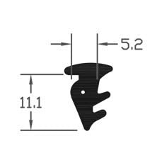 High Durable Black TPE Wedge Gasket Seal For Long-Term Protection - 175m