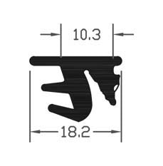 Highly Durable TPE Black Wedge Gasket Seal For Commercial Use - 90m