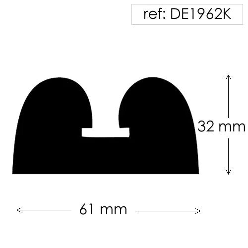 Solid Double D Fender With Metal Insert