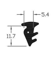 Industrial Quality Black TPE Wedge Gasket For Ultimate Sealing Solution  - 100m