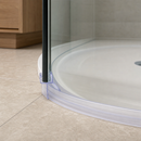 Curved Shower Screen Seal in Clear PVC for Easy Installation (850mm)