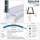 Pre-Curved Shower Screen Seal for Curved Glass Installations (850mm)