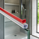 Clear Shower Screen Seal with T Seal Carrier for Straight Glass (800mm, 900mm, 1400mm, 2000mm)