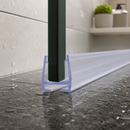 High Quality Rigid PVC Shower Screen Seal for Bath Screens & Shower Doors (Lengths of 800mm, 900mm, 1400mm, 2000mm)