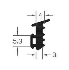 Heavy Duty Black TPE E Gasket Seal For Sealing Solutions - 150m