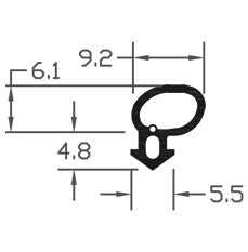 High Performance UPVC Black TPE Bubble Gasket Seals - 200m