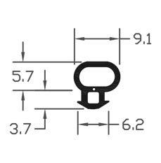 Premium Quality UPVC Black TPE Bubble Gasket Seals - 200m