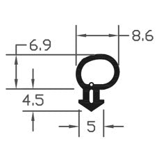 High Quality Black TPE Bubble Gasket Seal Solution For Doors - 200m