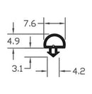 Premium Grade Aluminium Black TPE Bubble Gasket - 200m