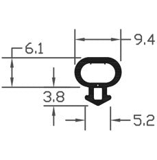 High Durable Black TPE Bubble Gasket Seal For Doors & Windows - 200m