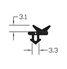 High Quality Black TPE Flipper Gasket Seal For Various Applications - 250m