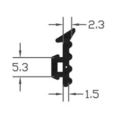 Premium Grade Black PVC E Gasket Seal For Door & Windows - 200m