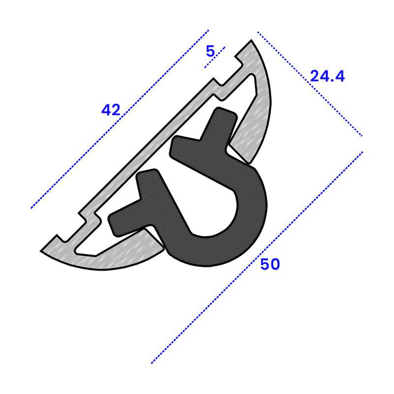 Premium Aluminium Fender – 3.65m Length with Non-Marking PVC Insert