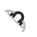 Durable Aluminium Fender with Black PVC Insert – 63mm x 30mm x 3.65m