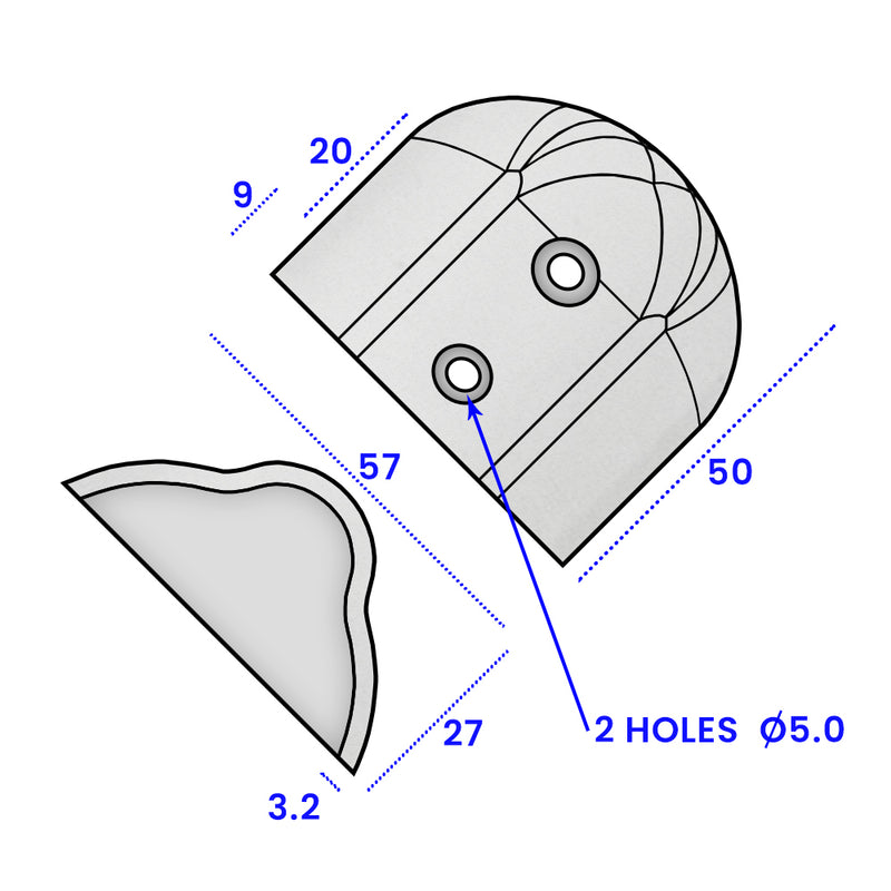 Durable Stainless Steel End Cap with Pre-Drilled Holes