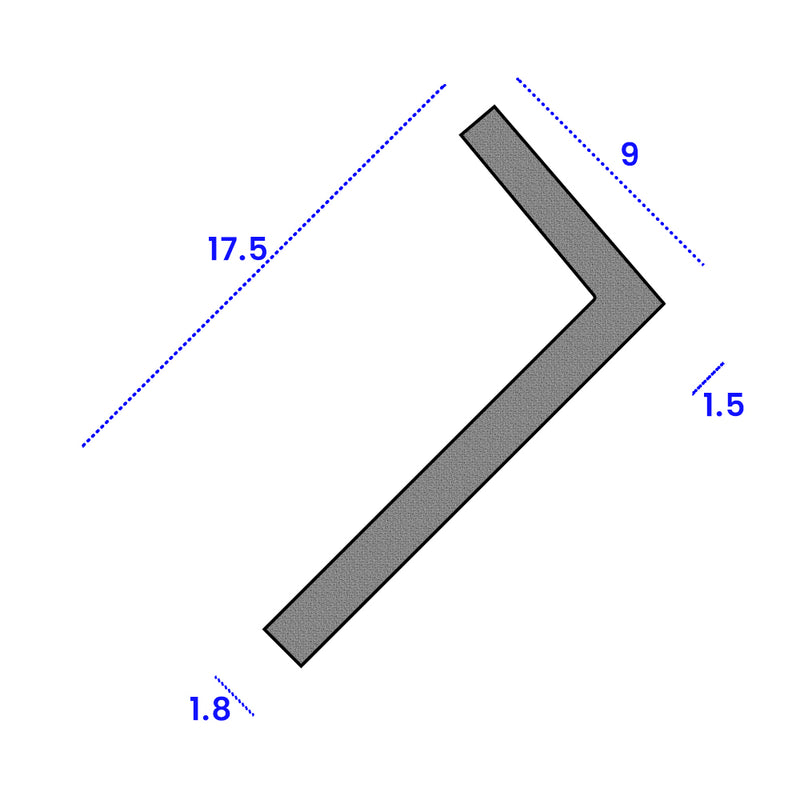 High-Quality EPDM L-Shaped Rubber Seal – 17.5mm x 9mm x 1.8mm