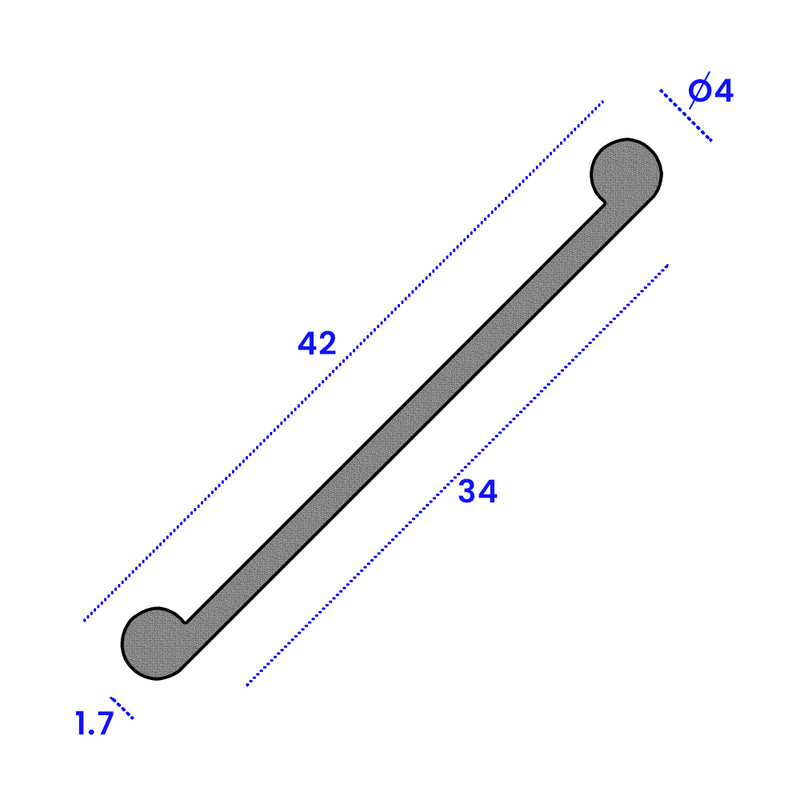 42mm Wide Tank Strap Rubber Seal with Dual 4mm Bulbs – Sold by the Metre