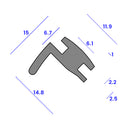 Universal Automotive Quarterlight Seal for Jaguar, Daimler, and S-Type Models