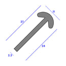 Neoprene T-Shaped Rubber Seal for Automotive & Industrial Use – 11mm x 27mm