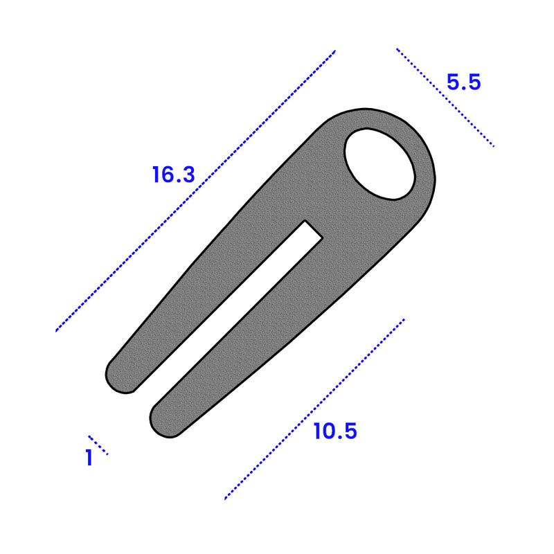 Flexible U Channel Rubber Seal with Bulb – 16.3mm x 5.5mm