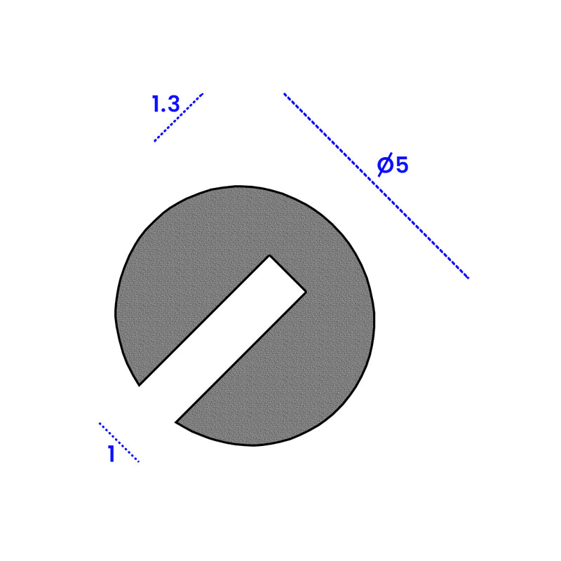 Round Rubber Seal 5mm Diameter with 1mm Gap – Ideal for Edging & Sealing