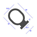 Jaguar E Type FHC Series 3 Rubber Seal Premium EPDM - 13.5mm x 20mm