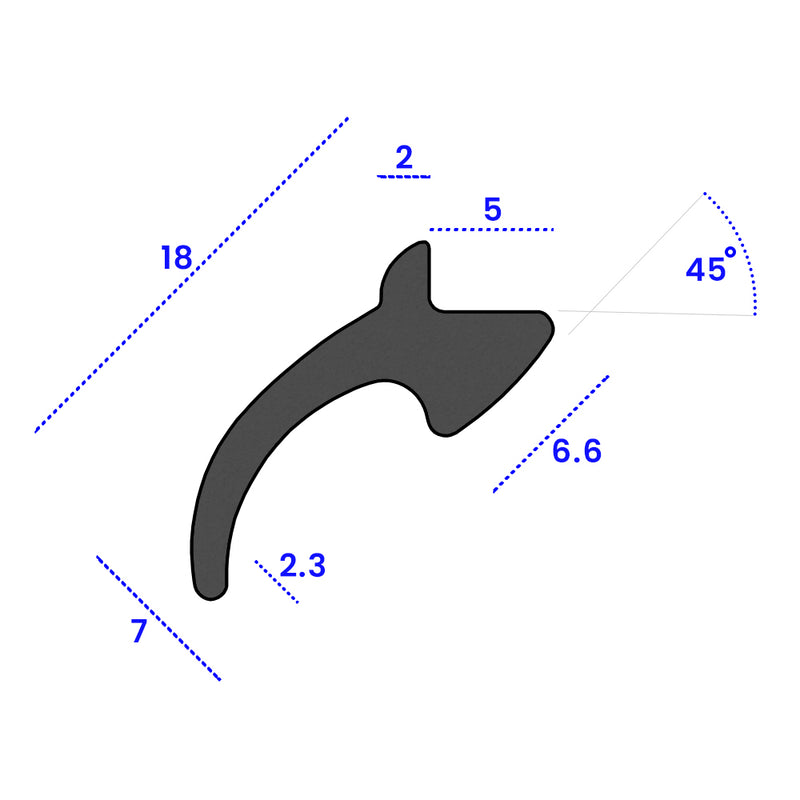 High-Quality Rubber Welt Seal for Jaguar E Type – Sold by the Metre