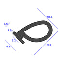 EPDM Hood Seal for Triumph Stag – 18.6mm x 21.5mm, Sold Per Metre